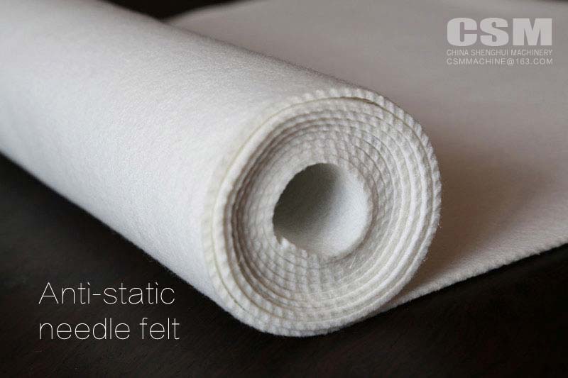 Anti-static needle felt